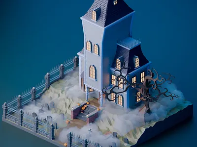 Halloween 2019 - Low poly 3D 3d colorful colors halloween illustration low poly low poly art lowpoly lowpolyart render