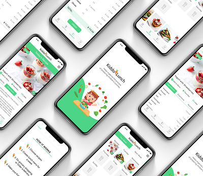 Kiddo Lunch Mobile App design mobile ui design uiux user interface ux uxdesign