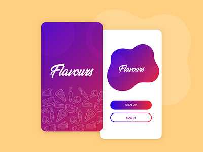 Food app - Launch screens ui ux