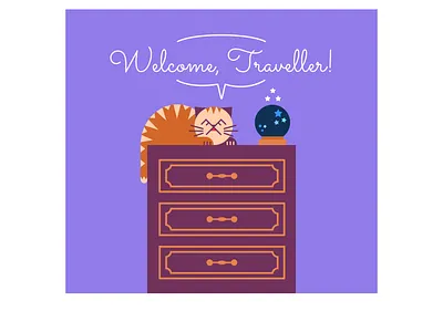 Magic Cat dailyui design illustration ui vector welcome screen