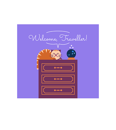 Magic Cat dailyui design illustration ui vector welcome screen