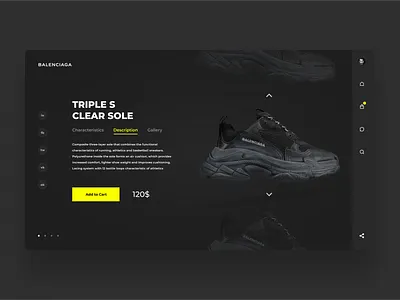 BALENCIAGA SHOP | SNEAKERS SPORT | FEDOROV DESIGN adobexd animation awwwards behancereviews figma flat landing motion mp4 photoshop skech typography ui ux website