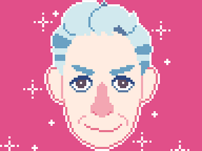 Drip Bayless art bayless drip drip bayless gray nba pixel pixel portrait pixelart portrait red skip and shannon undisputed skip bayless sparkles white