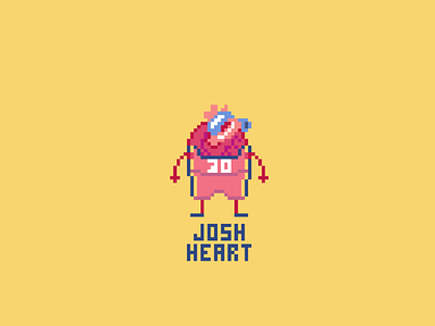 NBA Alter Egos: Josh Hart alter art blue ego heart josh hart josh heart nba new orleans pelicans pixel pixelart realistic red white yellow