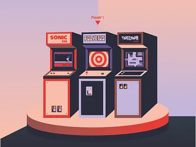Video Games - Creepypasta artist artwork creepypasta design flatdesign games graphicdesign graphicdesigner illustration illustrator pixels player pokemon polybius sonic videogame videogames vintage
