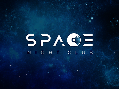 S P A C E branding concept design identity illustration letters logo logotype nightclub space typography