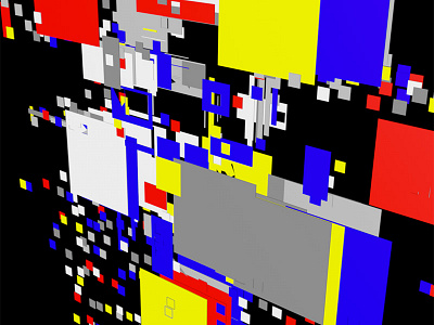 Boogie Woogie 3D cinema4d generative mondrian