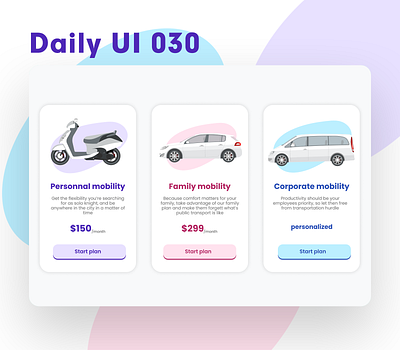 Daily UI 030 - Pricing daily 100 challenge daily ui dailyui pricing transportation travel ui uidesign uiux ux