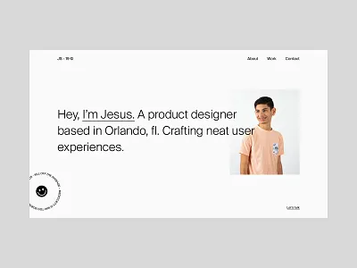 Jesus Sandrea © 2019 / Portfolio clean folio inspiration interaction layout personal portfolio promo typography ui ux web website