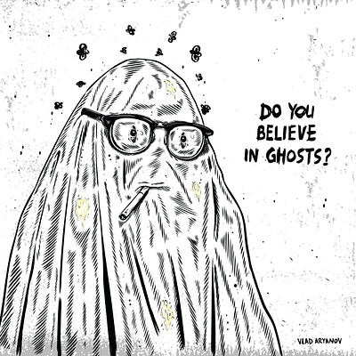 Do you believe in ghosts? adobe adobe illustrator apple aryanovgraphics character character design characters design ghost halloween halloween design illustration ipad pro skate smoke vlad aryanov