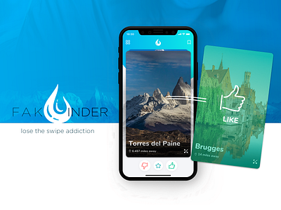 Fakinder (Swiping addiction) animation app design flinto interaction iphone iphonex motion motion design principleapp swiping tinder ui ux