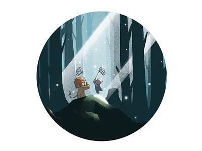 Inktober 2019 #30 Catch bear catch cute cute animals digital digitalart firefly illustration inktober inktober2019 lion procreate