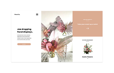 Floral Co Design Project 3.0 creative agency custom web design custom website minimalistic ui uiux uiuxdesign ux