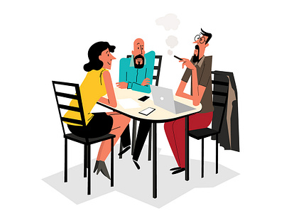 Discussion animator chat discussion dribbble girl illustration illustrator instragram man meeting motion motiongraphics people restaurant talking vector