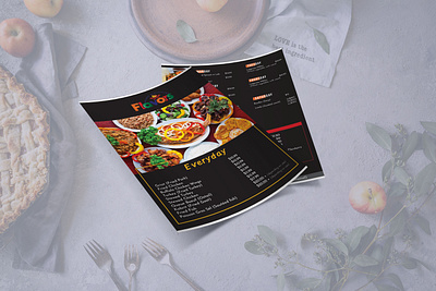 Flavours Restaurant Menu banner brochure colorful everyday menu flavours flyer food menu food template graphic design leaflet menu menu card menu design minimal poster restaurant restaurant branding restaurant logo