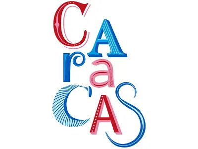 caracas 2 design illustration lettering letters typography vector vectorart
