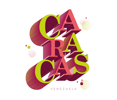 Caracas1 design illustration typography vectorart