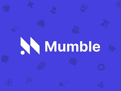 Mumble Banner app branding illustration landing logo minimal purple simple uiux vector website zensite