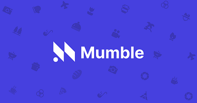 Mumble Banner app branding illustration landing logo minimal purple simple uiux vector website zensite