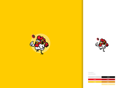 Funky Chick design icon illustration vector