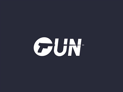 Gun Logo Concept branding design flat flatdesign flatlogo gun gunner illustration illustrator logo negative space logo negativespace type typography