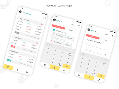 Loan manager- As an extension of expense manager app expense expense manager loan ui