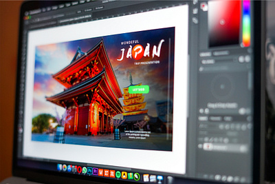 Banner presentation for trip to Japan branding clean design dribbble illustration marketing simple ui ux website