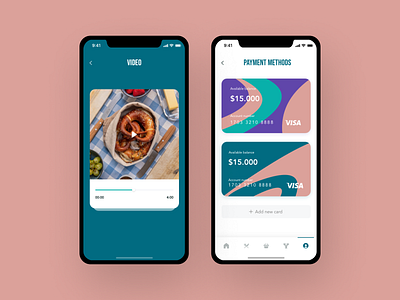 KOOKERS - Food videos, recipes & grocies bank card booking app card clean ui cook finance food food app food order illustration mobile app payment form payment method recipe recipe app ui design ui kit ui ux user interface video