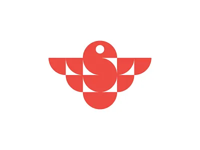 Geometric bird mark! aviation bird brand dove eagle falcon for sale geometric icon letter logo logo design logodesign mark monochrome monogram nest s symbol wings