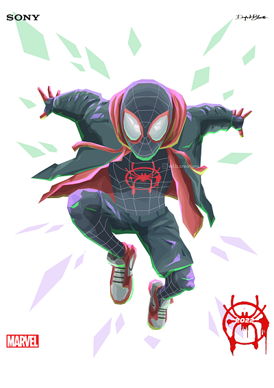 Miles Morales Spiderverse design digital 2d digitalart digitalartist illustraion illustraor illustration vector vector art vector artwork