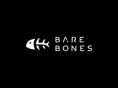 Bare Bones Logo bare bone branding clean clever clothing design elegant fish fishbone illustrator logo minimal modern simple