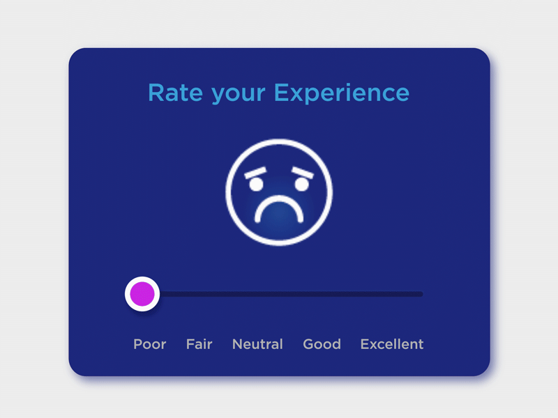 Slider Animation Emoji aftereffect animation card emoji emotion feedback icon illustrator interaction design motion graphics ratings slider smiley switch