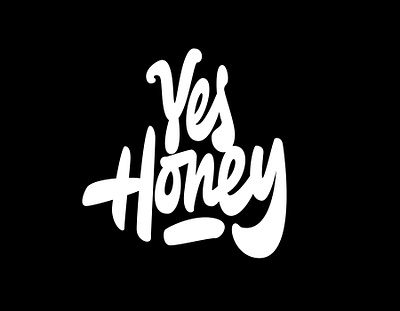 Yes Honey brush lettering brushscript clientwork custom lettering digitalart hand drawn handlettering logo designer logodesign logotype procreate tshirt tshirtdesign typogaphy typography