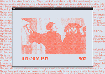 Reform 502 Mk 2 church design colours design evolution illustration painting reform typography