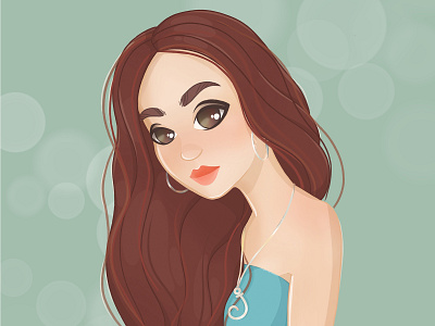 Julz's Portrait art beauty cartoon character draw female girl illustration portrait procreate woman