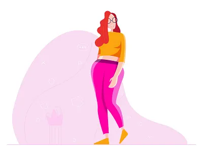 Women - Illustration character fitness flat illustration lady people vector woman yoga