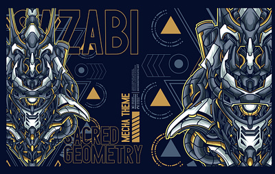 sazabi sacred geometry apparel clothing geometric head illustration japan pin poster sacred geometry sticker t shirt t shirtdesign tattoo vector