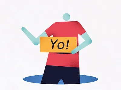 Yo! abstract design flat illustration minimalist texture vector