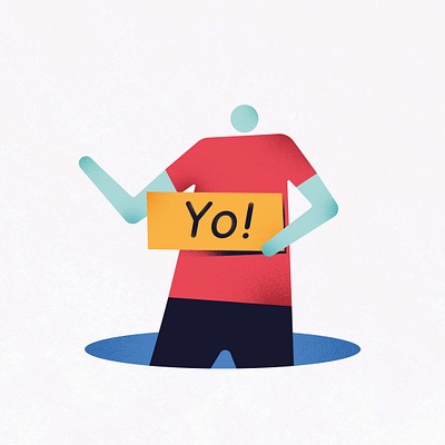 Yo! abstract design flat illustration minimalist texture vector