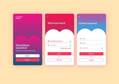 Sign in / Sign up UI app dailyui 001 design log in sign up ui vector