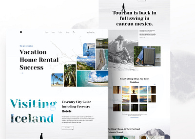 Travel booking website concept 2020 airport hotel restaurant colour concept creative gradient home rent vacation illustration minimal ocean booking hiring popular template transport jungle mountain travel tour sea typography ui ux web design website design