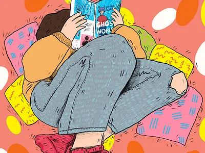 Ghost world comics girl illustration reading