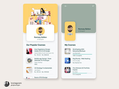 edu-online course app 2019 trends android appdesign courseapp design designer designprocess ios iosapp onlinecourseapp popular populardesign product uidesign uidesigner uitrends uiux