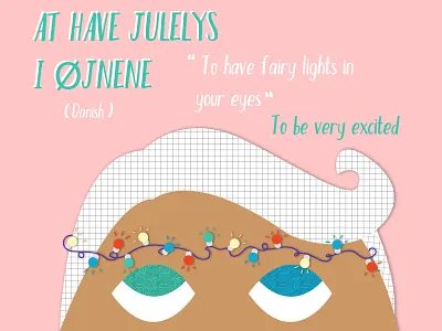 The Eyes Have It 1-4 danish drawing eyes idioms illustration languages pastel pink postcard postcards poster vector vectorial yellow