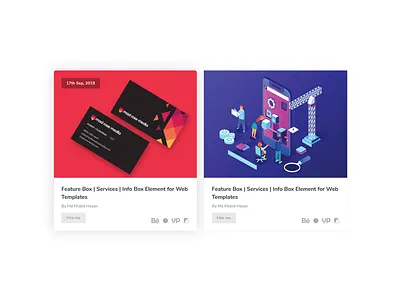 Portfolio Element - 2 for Web Templates elements portfolio portfolio grid uidesign uidesigns