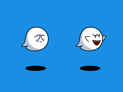 Boo boo design flat ghost illustration inktober inktober2019 mario mariobros