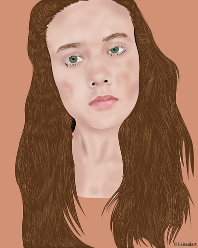 Portrait illustration adobe ai artdesign artwork design designer girl graphicdesign illustration illustrator vector