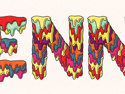 Benno Goop color goop hand drawn lettering marker paper pen syrup