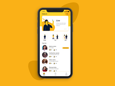 Mockup-Iphone X-Galau.in animation app flat illustration mobile sad social ui ux