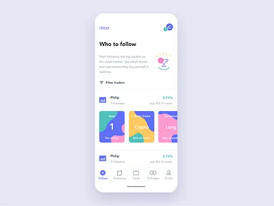 Ticcr – Homeview bitcoin cards crypto finance finance app financial interaction design ios mobile stocks trading ui